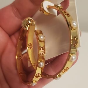 Tory burch  hoop earrings